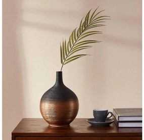 Eglo 421416 - Kerámia váza SARYKSU 22x16 cm fekete/arany