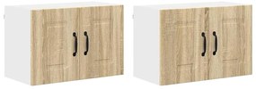 Fali konyhaszekrény 2 pcs Sonoma tölgy 60 x 31 x 40 cm Faanyag