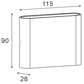 Zuma Line SJ22621- LED Kültéri fali lámpa SHADOW LED/12W/230V IP65 fekete
