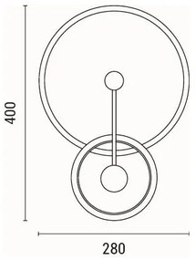 LED Fali lámpa LED/15W/230V 3000K