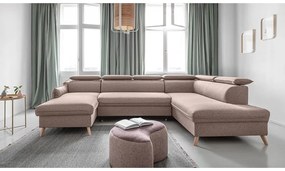 Bézs kinyitható sarokkanapé (jobb oldali) Sweet Harmony – Miuform