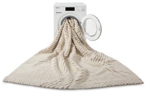 Krémszínű mosható kézi szövésű gyapjú szőnyeg 170x240 cm Almond Valley – Lorena Canals