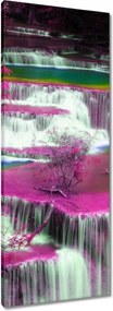 Vászonkép 40x100 Lila vízesés