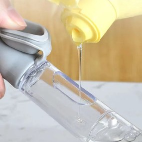PAA-home Többfunkciós Kefe Mosogatáshoz Beépített Mosogatószer Tartállyal és 2 Cserélhető Fejjel, 1 kefével és 1 szivaccsal