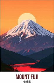 Poszter 67,5x100cm Mount Fuji, Honshu