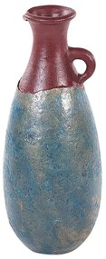 Terrakotta Dekor váza 50 Kék Barna VELIA Beliani