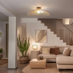 Brilagi - LED felületre szerelhető csillár CERIA BOHO 1xE27/40W/230V átm. 100 cm bambusz