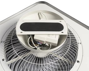 Négyszögletes fekete mennyezeti ventilátor, dimmelhető LED-del - Climo