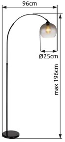 Globo 58227BS - Állólámpa NEWCASTLE 1xE27/60W/230V