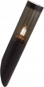 Kültéri kerti fali lámpa fekete ferde cső 40 cm IP44 V-tac