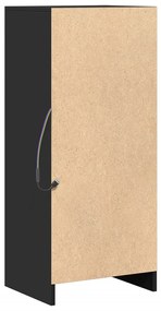 fekete szerelt fa tálalószekrény LED-del 42,5 x 34 x 100 cm