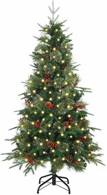 Műanyag Hajtogatós Karácsonyfa állvánnyal Zöld 120 cm PE és PVC