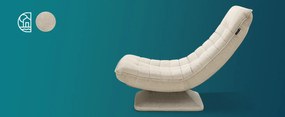 Casaria® Relaxációs fotel - krémszínű