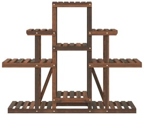 vidaXL tömör fenyőfa virágtartó állvány 110 x 25 x 96 cm