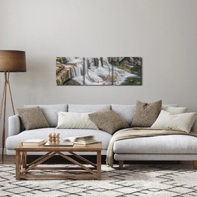 Vízesés képe (órával) (90x30 cm)