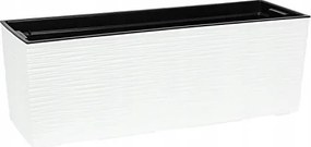 Erkélyláda virágtartó fehér véső virágtartó 56x19x18cm