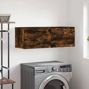 Füstös tölgyszínű szerelt fa faliszekrény 100 x 36,5 x 35 cm
