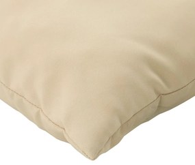 3 db bézs szövet raklapkanapé-párna