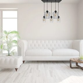 Csillár SANTIAGO 5xE27 / 60W / 230V átlátszó