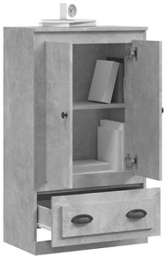 betonszürke szerelt fa magasszekrény 60x35,5x103,5 cm