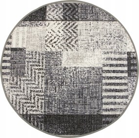 Kerek Szőnyeg Szürke Divatos Szoba Szék Alá Gumírozott átm. 80 cm