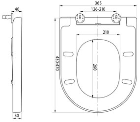 Sapho, YALTA wc ülőke, Soft Close, fehér