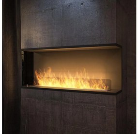 InFire - Beépített BIO kandalló 120x50 cm 3kW fekete
