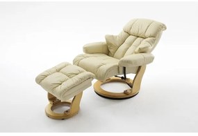 Állítható fotel HABI krémszínű/natúr tölgy