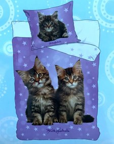DISNEY CATS pamut ágynemű Ágynemű mérete: 140x200 cm, A csomag tartalma: Készletcsomagolás