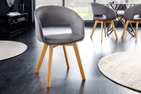 NORDIC STAR design szék - szürke/tölgy