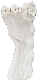 WOMAN II fehér és arany porcelán váza
