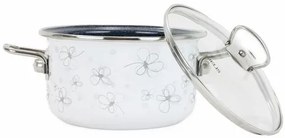Belis Smaltált fazék fedővel Premium, fehér, 16cm, 1,5 l, 1,5 l