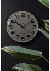 Karlsson 6022SI design falióra, ezüst, átmérő 30 cm