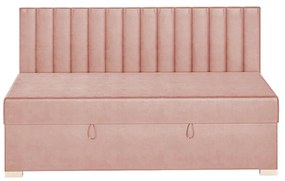 Rózsaszín ágyneműtartós gyerekágy matraccal 90x200 cm Chill – Ghado