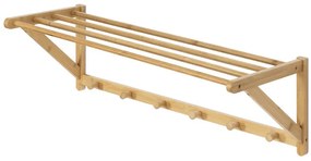 Fali Fogas, bambusz, Natúr Színben Egy Kalaptartóval, DR-B004 NAT