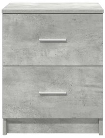 2 db betonszürke éjjeliszekrény 2 fiókkal 40x36x50 cm
