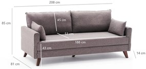 Széthúzható kanapé  Bellina (barna). 1063006