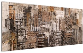 Kép - absztrakció barna tónusokkal (120x50 cm)
