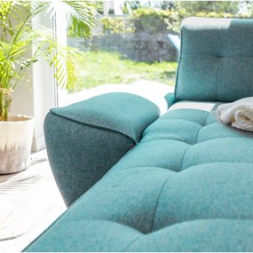 Türkiz kinyitható sarokkanapé (variálható) Dazzling Daisy – Miuform