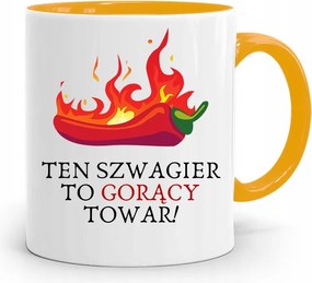 Sógornak Sárga Bögre Születésnapi Ajándéknak, fényképes nyomattal