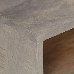 szürke tömör nyers mangófa TV-szekrény 130 x 35 x 51 cm