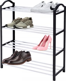 Könyvespolc Szekrény cipőspolc Cipőrendező Állvány Fém Acél