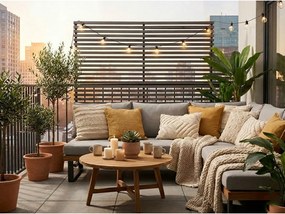 Natúr színű fa erkély paraván 153x185 cm – Hartman