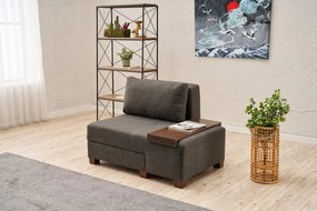 Egyzemélyes kanapéágy- Perenna Linen Jobbos - Antracit