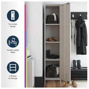 Kék fém szekrény 38x185 cm Bradford - Queer Eye