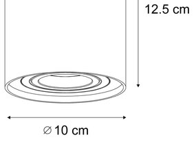 Modern, felületre szerelt spotlámpa bézs színben, GU10 50mm, forgatható és dönthető - Rondoo Up