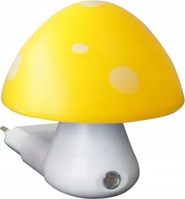 LED-es gyerek éjszakai lámpa aljzathoz Toadstool sárga 0,4W/230V/6400K, soum