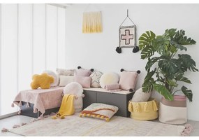 Krémszínű textil játéktároló kosár ø 30x30 cm Bubbly – Lorena Canals