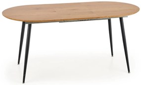 ZENITH kihúzható étkezőasztal tölgy dekorral 120(160)x80