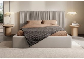 Franciaágy 140 cm Thala 140 (ágyráccsal) (tárolóhellyel) (bézs szürke + fekete). Akció -15%. 1099736
